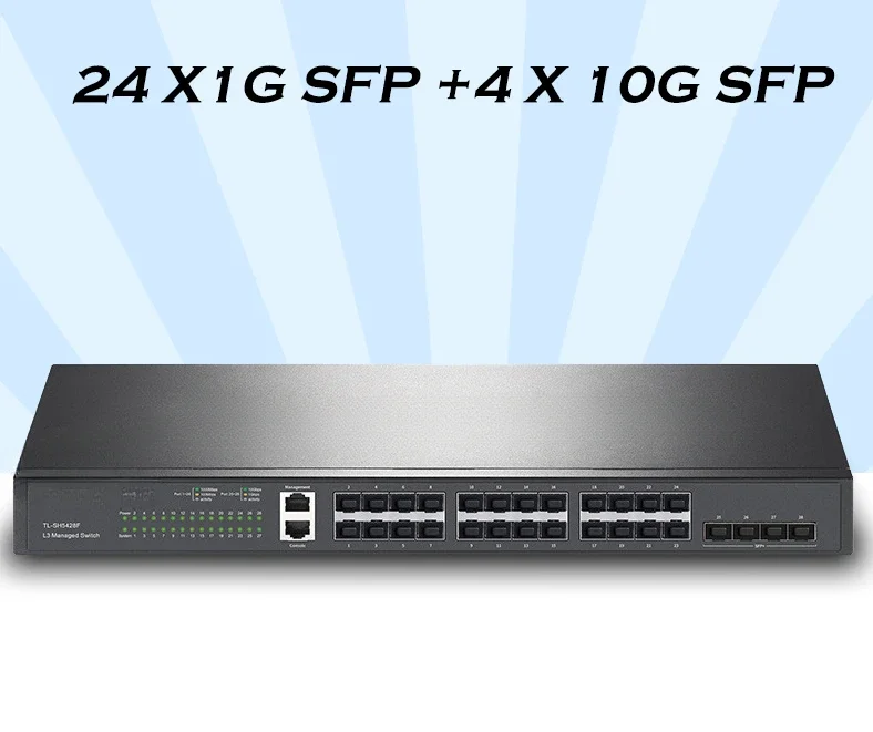 

Трехслойное сетевое управление 10G, 24-портовый SFP + 4 переключателя 10G SFP