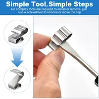 304 Clips en acier inoxydable 50 pièces/100 pièces, Clips de fil de cadre de remorque Clips de fil de panneau solaire Clips de câble en métal 4