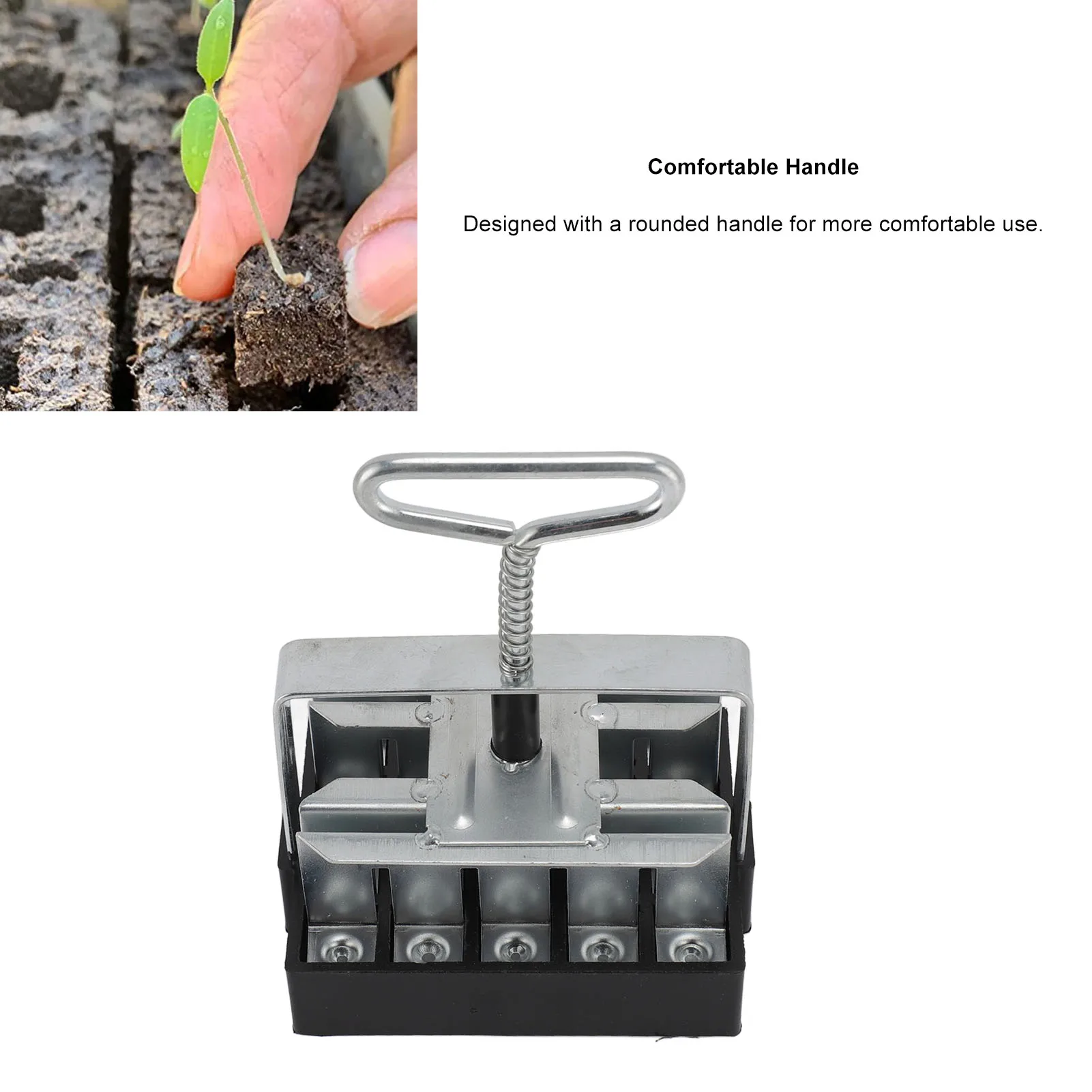 Soil Block Maker 20 Cells Manual Eco Friendly Space Saving Comfortable Grip Soil Blocker for Garden