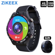 

ZiKEEX ZT36 Smart Watch Android 10 4G 128GB 4G 8-core Processor 900mAh SIM WiFi Power Bank Dual Camera Android IOS Phone For Men