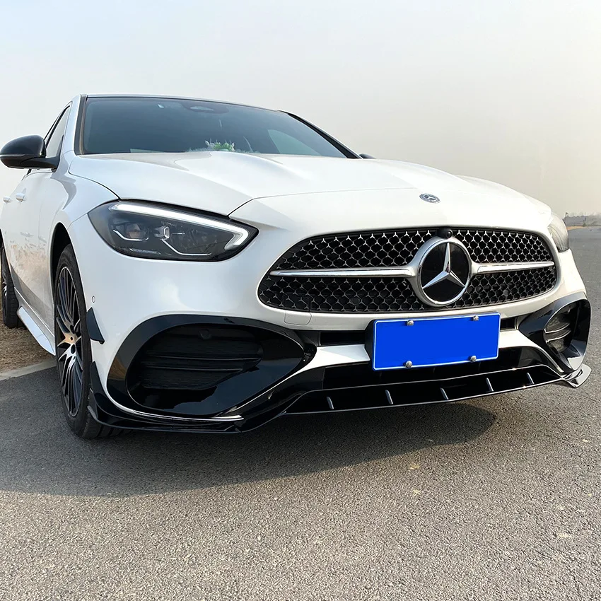 Für Mercedes Benz C Klasse W206 2022 + Auto Zubehör Frontschürze Lip Grille  Splitter Spoiler Canard Nebel Lampe Abdeckung trim Streifen - AliExpress