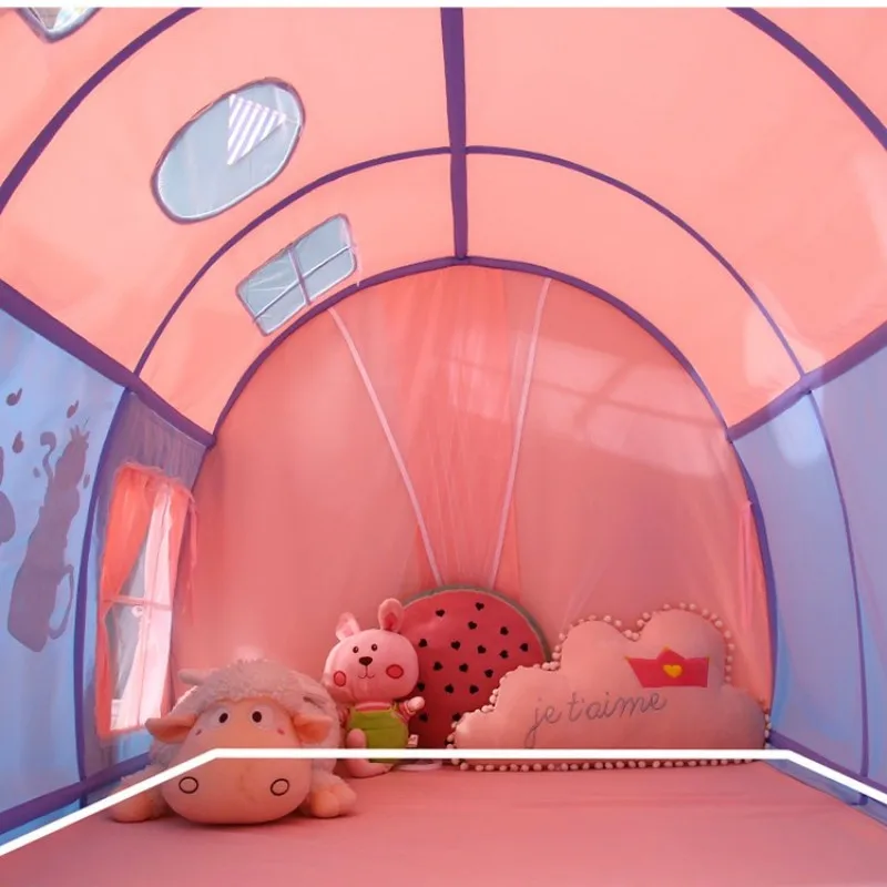 Large Kids Play House Tent With Window Portable Children Bed Tent For Boys Girls Indoor Play Game House Castle 4
