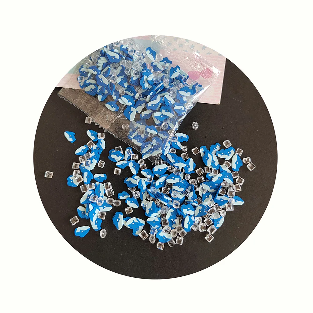 Shark Fish Rhinestone Ice Polymer Clay Slice Sprinkles For Nail Art DIY Crafts Cake Phone Case Slime Filler Decor