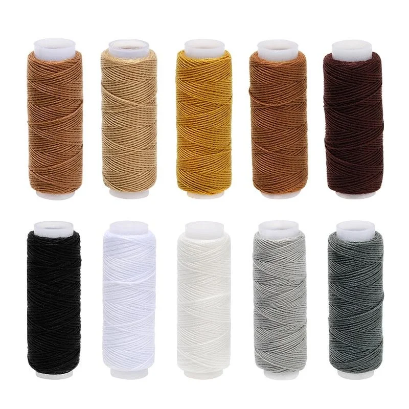 10Pcs 20S/3 데님 바느질 스레드 롤 두꺼운 청바지 캔버스 가방 바느질을위..