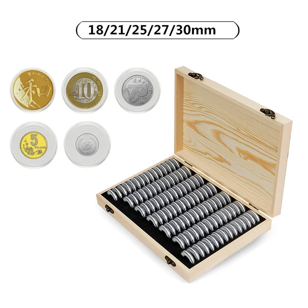 60pcs 41mm Coin Capsules Round Plastic Coin Holder Box Case Container With  Storage Organizer Box For Coin Collection Supplies - AliExpress