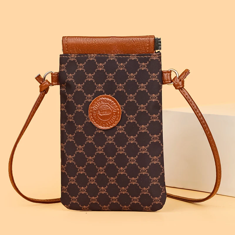 A mobile phone bag, vertical wallet, diagonal cross bag, women's phone bag, detachable shoulder strap and adjustable length wome