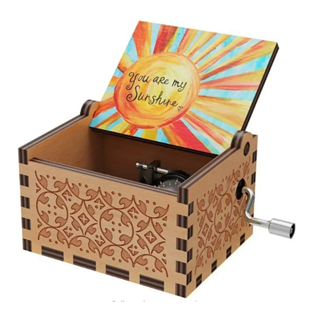 21 Music Boxes Pink White Blue Black Wood You Are My Sunshine Godfather Music Box Music Theme Birthday Gift 3