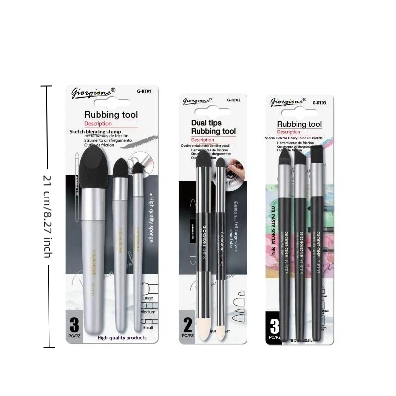 2/3Pcs Künstler Mischstift Waschbar Skizze Reiben Schwamm Pinsel Wiederverwendbare Zeichnung Kunst Mixer Korrigieren Aufhellung & Highlight – Detail 10