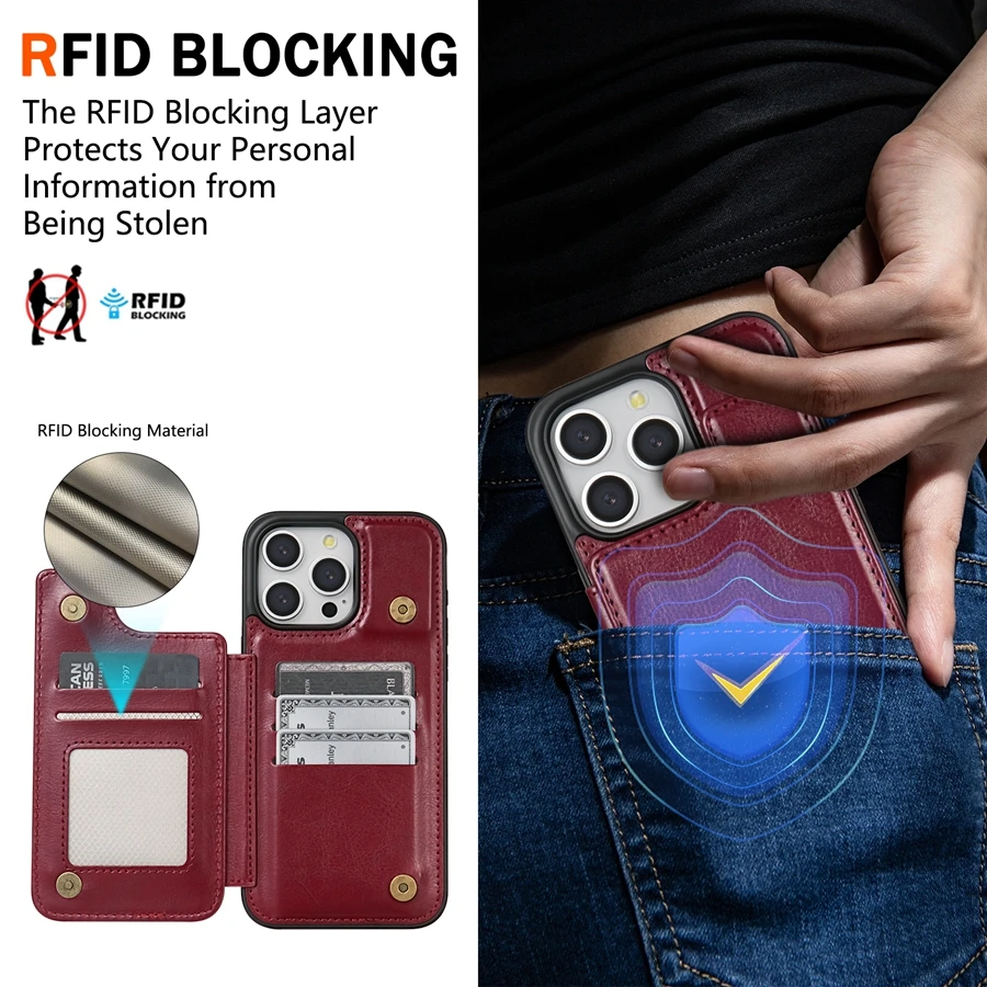 Leather Phone Case With Rfid Blocking For Iphone Models_voghion.com