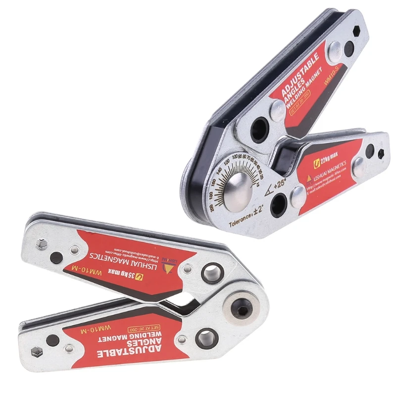 

DONG Adjustable Welding Magnets Clamp Finder Positioner Locator Tools 20°-200°for Carpenter Inside/Outside Magnets