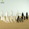 10pcs 25Scale Model Arab ABS Plastic White And Black Dresses Figures People For Diorama Architecture Street Scene Making 6