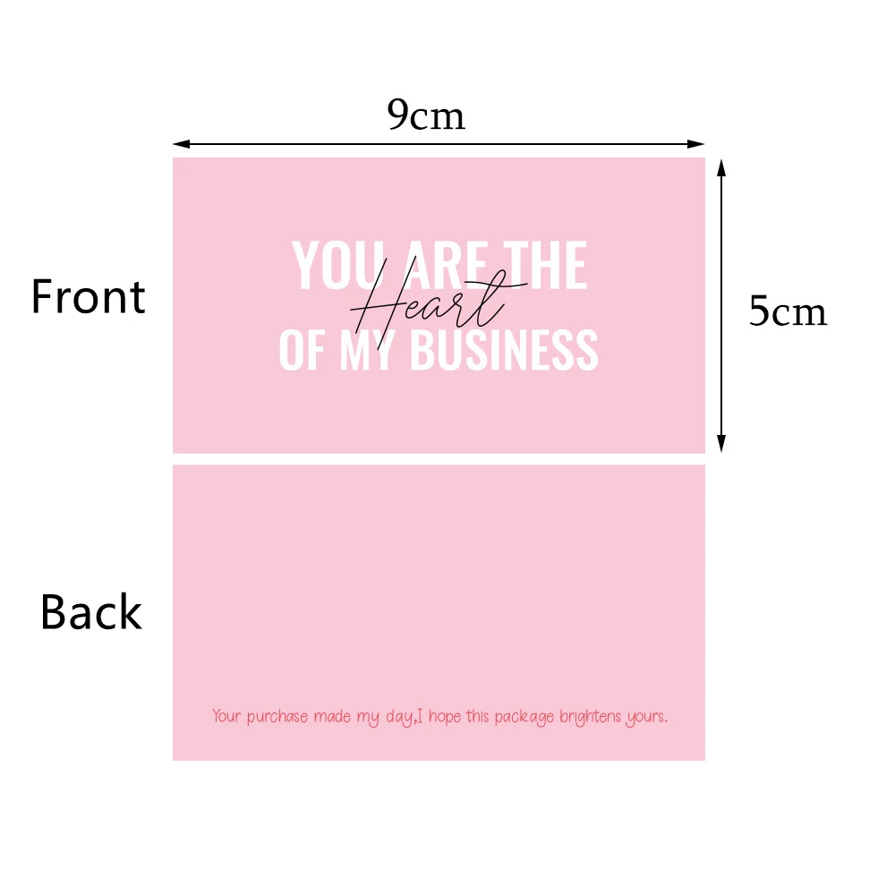 9cm*5cm Pink You Are The Of My Business Thank You Cards 30Pcs/pack For Gift Card Package Decoration Baking Small Business