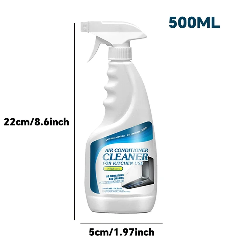 AC Coil Cleaner Spray Multi-Cleaner Foam Spray 500 ml Foam Coil Cleaner Foamin Heavy-Duty Detergent Essential For Cleaning