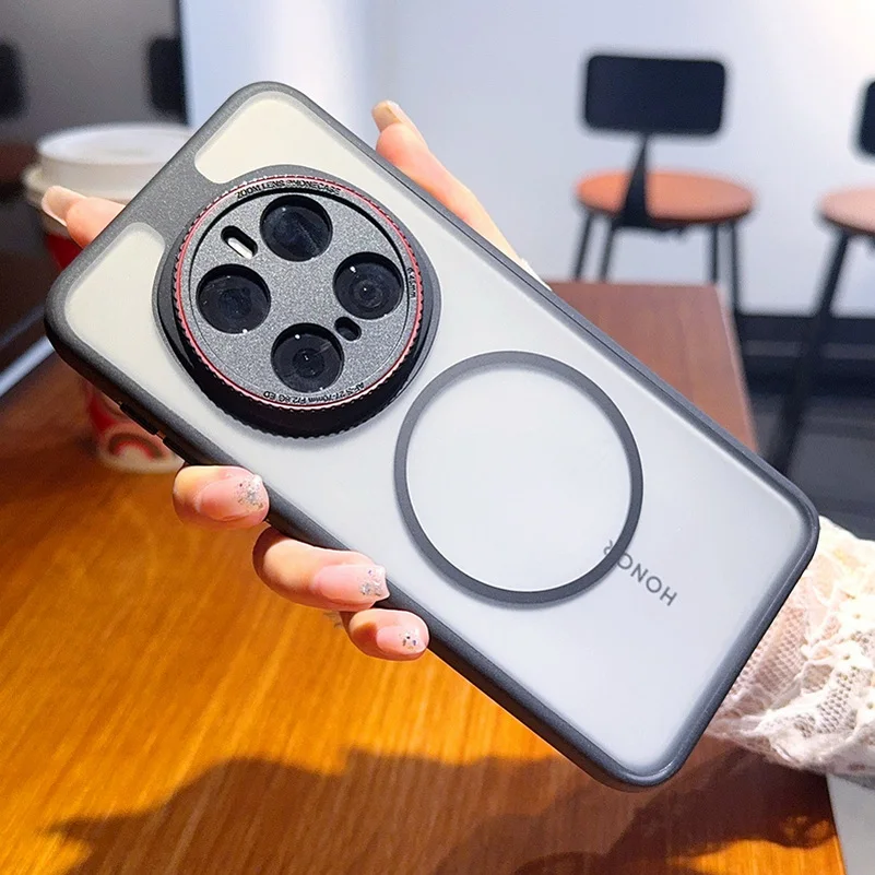 Red Circle Leica Lens Full Coverage Magnetic Ring Case with Camera Protection