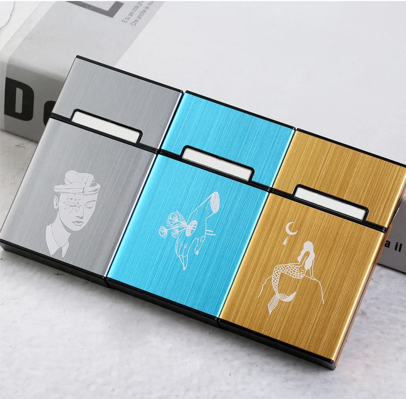 Etui für 20 Slim-Zigaretten, personalisiert mit Foto und Logo, Zigarrenetui, Taschenaufbewahrungsbehälter, Raucherzubehör, Geschenk für Ehefrau/Frau – Detail 9