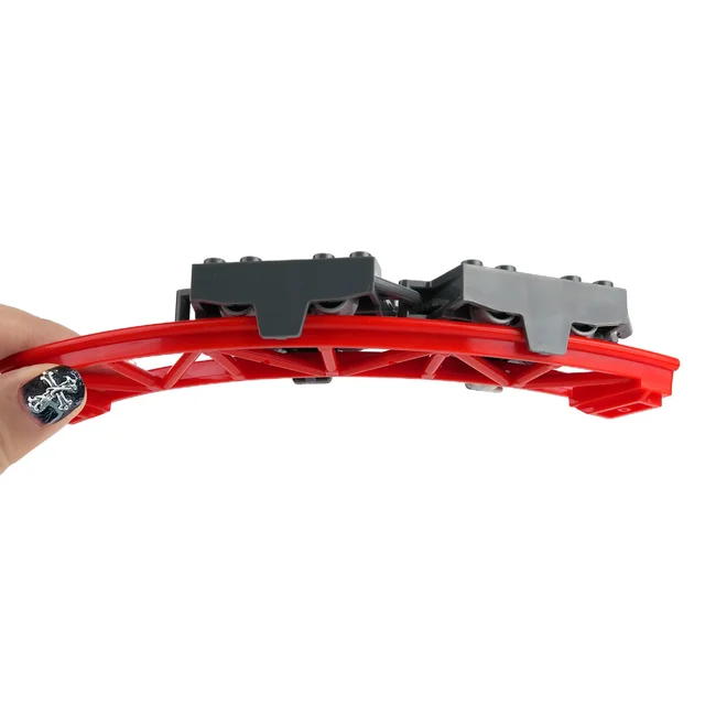 Track Roller Coaster Model 10PCS Railway City Train Technical Part MOC Building Blocks For Kids Gifts 26022 25059 25061 34738 3