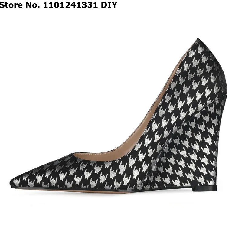 

New Pointed Toe Super High Heel Wedges Women High Heel Shoes Abnormal Heeled High Heel Slip On Lady Party Pumps
