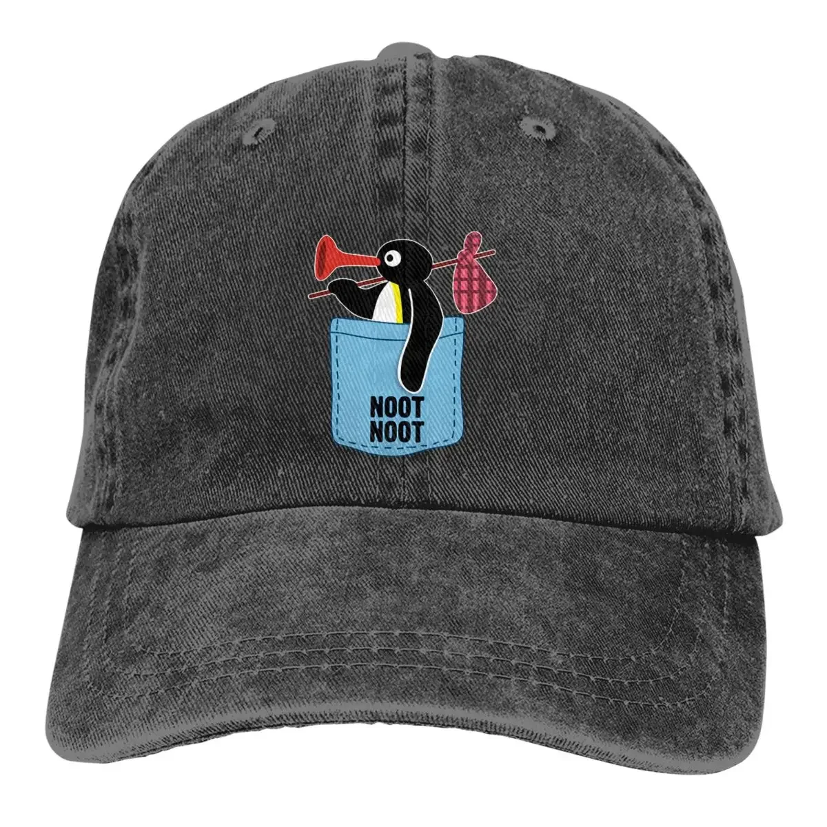 

Noot Pingu Pinga Penguin TV Multicolor Hat Peaked Women's Cap Novelty Personalized Visor Protection Hats