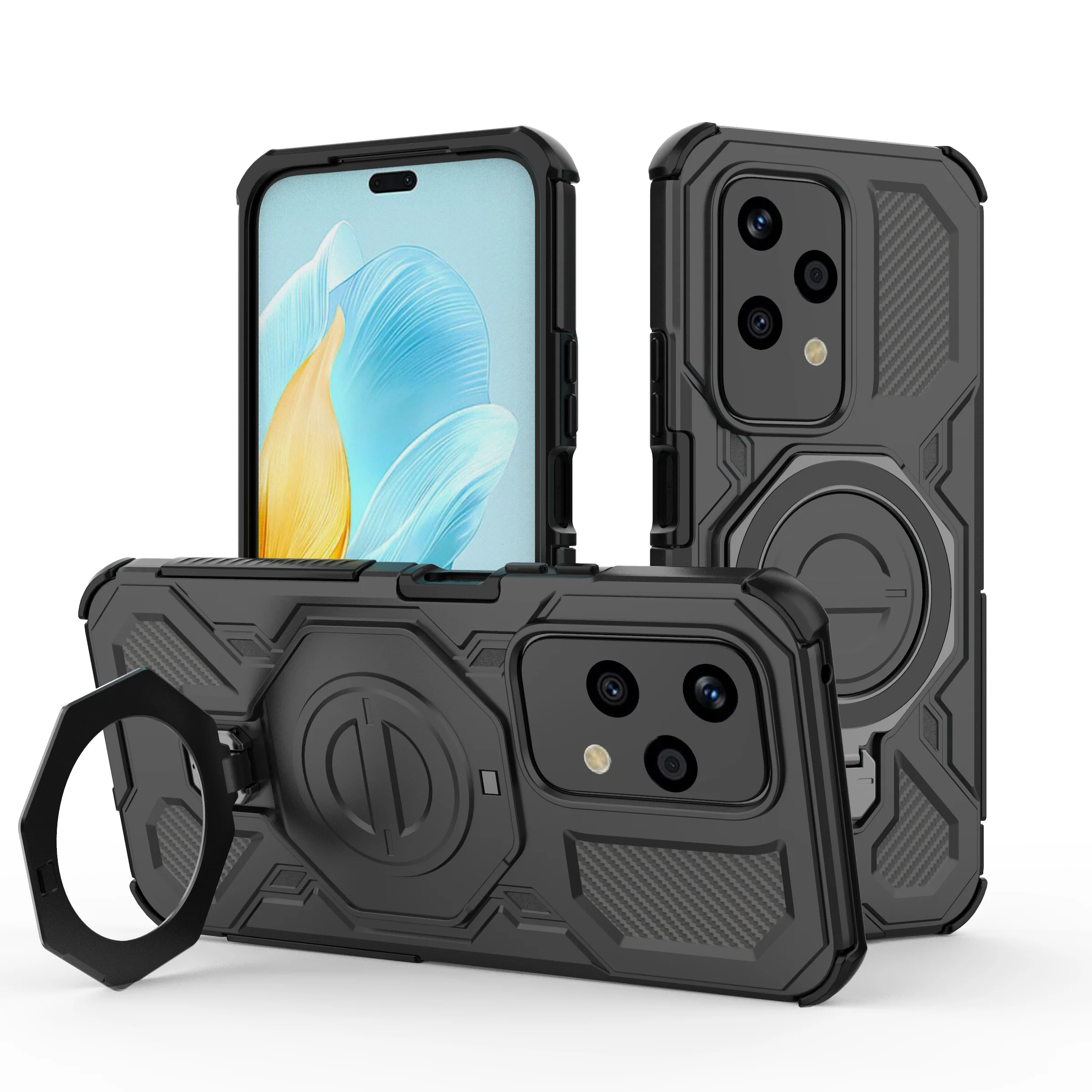 Shockproof Armor Protection Phone Cover with Car Magnetic Holder Ring