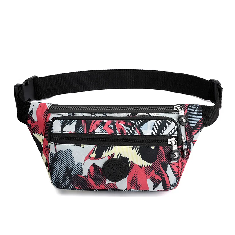 

Korean Fashion Women fanny pack Multi Pockets Casual Waist pack Trend Floral Brand waist bag Travel New Women's belt bag