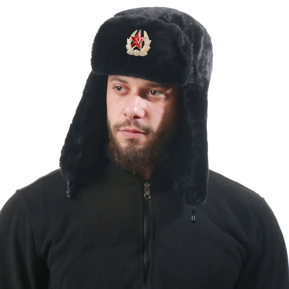 Russische Ushanka Hoed Rusland Hoed Waterdichte Bomber Hoeden Pilot Trapper Trooper Hoed Winter Oorklep Mannen Sneeuw Caps-Grijs Russische Ushanka Hoed Rusland Hoed Waterdichte Bomber Hoeden Pilot Trapper Trooper Hoed Winter Oorklep Mannen Sneeuw Caps-Grijs
