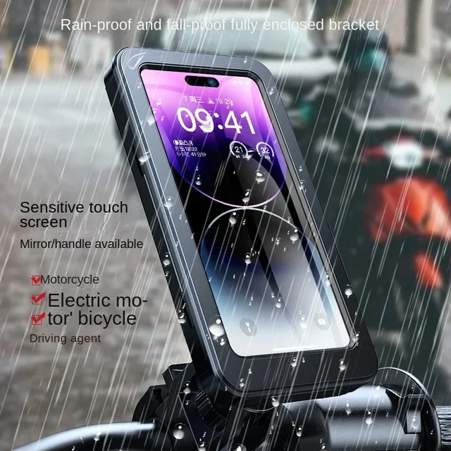 Universal Waterproof Bicycle & Motorcycle Phone Holder – 360° Adjustable Mount Stand for 4.7"–6.8" Smartphones 3