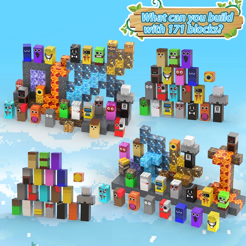 Sprunki Figures Magnetic Blocks Toys
