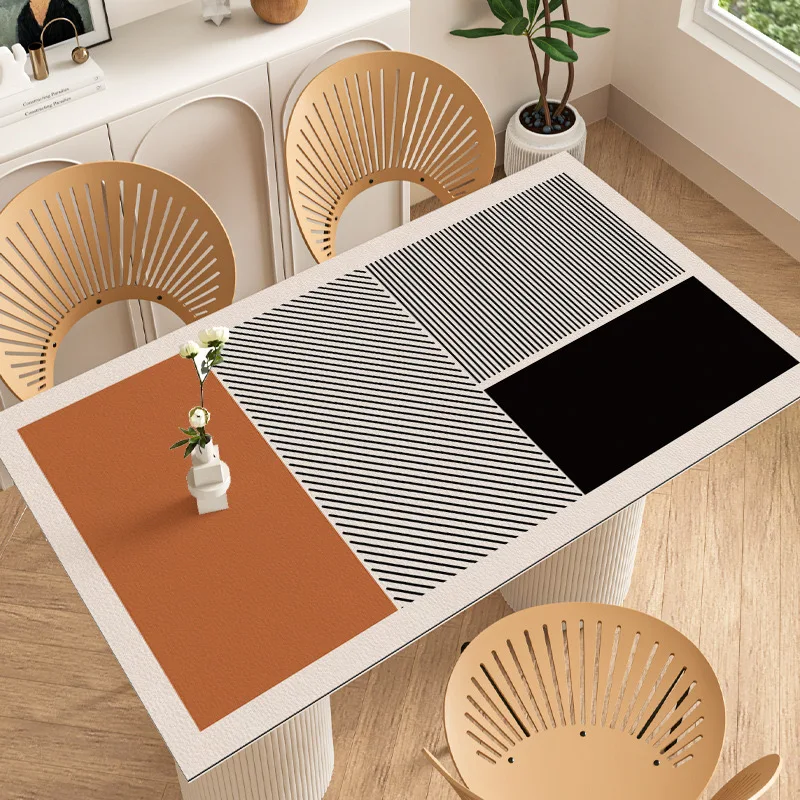 

proof table mat no-wash and heat-Simple striped waterproof and oilinsulated J395