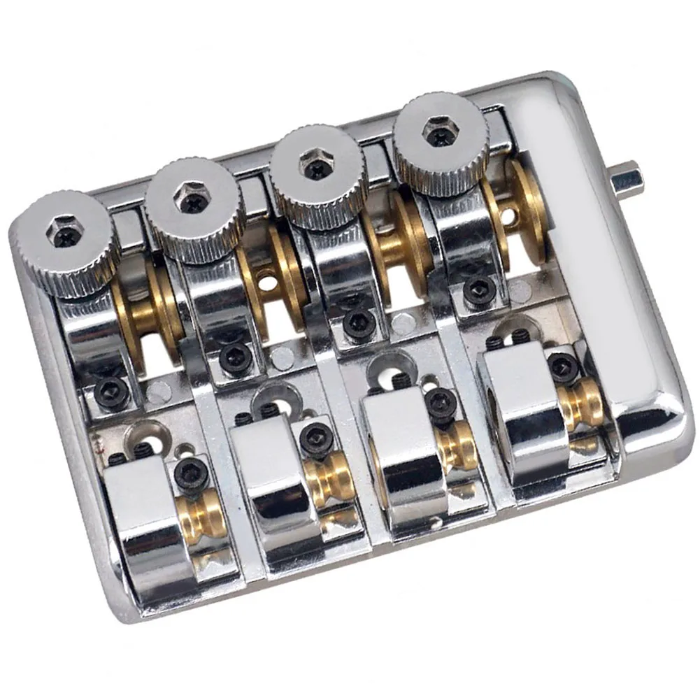 

Guitar Part Travel Bass Bridge Accessories Brass Roller Saddle Easy Installation Headless Professional Long Lasting