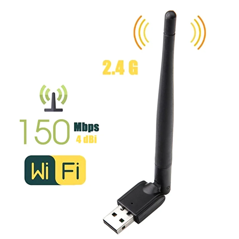 

1pc 150Mbps MT7601 Mini USB WiFi Adapter 2.4GHz Wireless Network Card 802.11 b /g/n WiFi Receiver LAN Dongle For Set Top Box