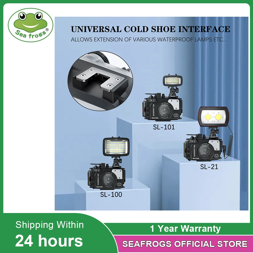 Seafrogs Underwater Tg6 Housing Ipx8 Wateroof Grade Con Dispositivo Pompa Per Vuoto Installa La Luce Di Riempimento Video Per Olympus Tg6