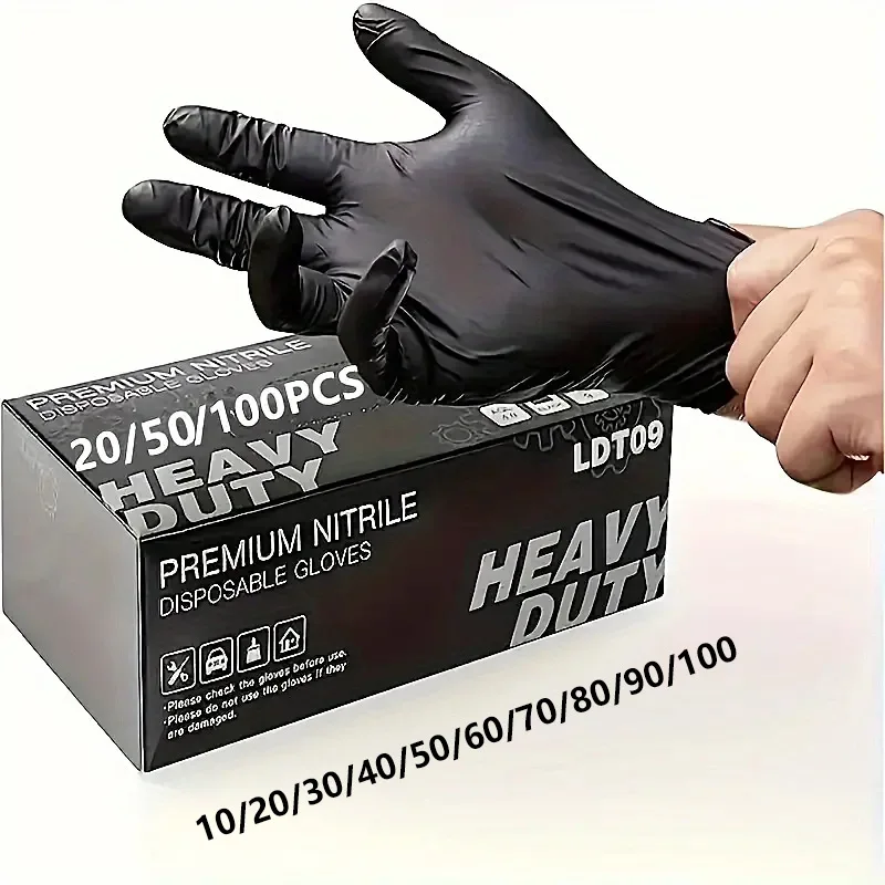 Thickened Disposable Nitrile Gloves for Kitchen Baking Cleaning Hairdressing Waterproof Dishwashing Tattoo Glove odorless