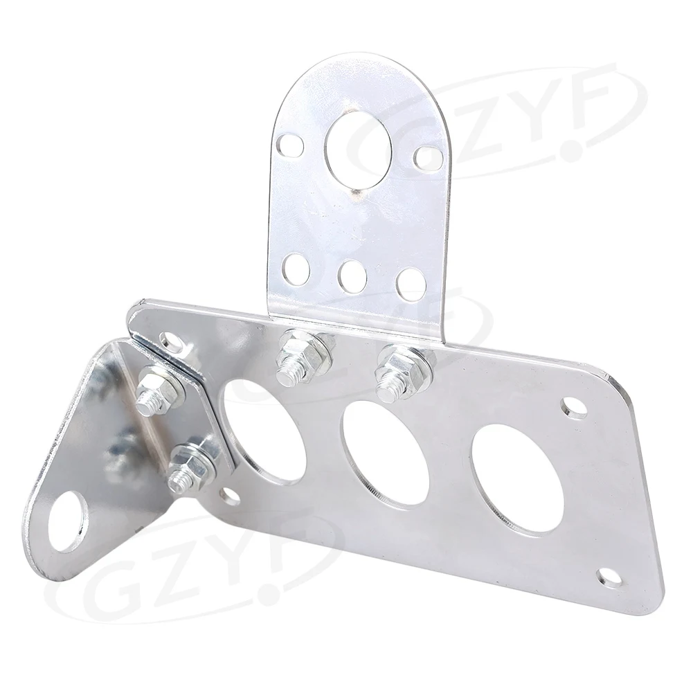   Motorcycle Side Mount Tail Light License Plate Bracket For Harley Bobber Chopper