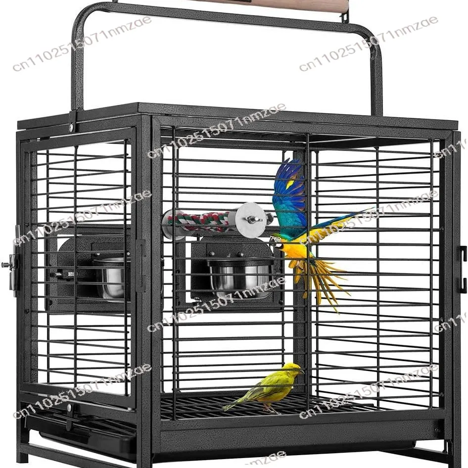 Picture of ‌Portable Metal Square Bird Cage - Handheld Ventilation, Durable & Eco ...
