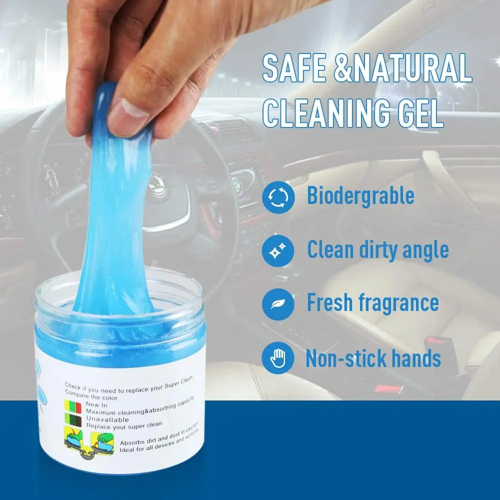Car Air Vent Magic Dust Cleaner Gel Household Auto Laptop Keyboard Cleaning Gel Office Gap Wash Mud Removal Slime Rubber 1pc