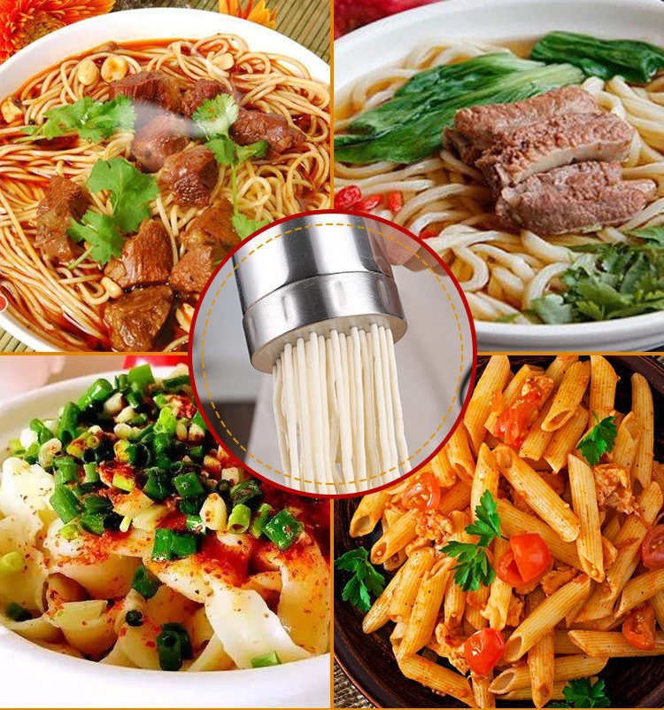1pcs Stainless Steel Manual Noodle Maker Press Machine for Home Use Pasta Dough Roller with 2 Moulds Kitchen Tool