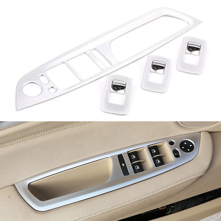 

4 подъемника для автомобильной внутренней дверной ручки, стеклоподъемник, панель переключения, кнопка, крышка, наклейка для BMW X5 E70 2007-2013 X6 E71 2008-2014