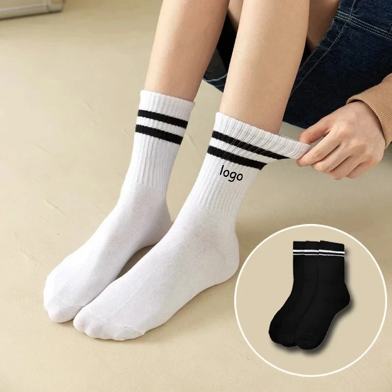 

Yoga Cotton Stocks Sports Stockings Four Seasons Unisex Black and White Long Tube Accessory Yoga Sports Leisure Socks