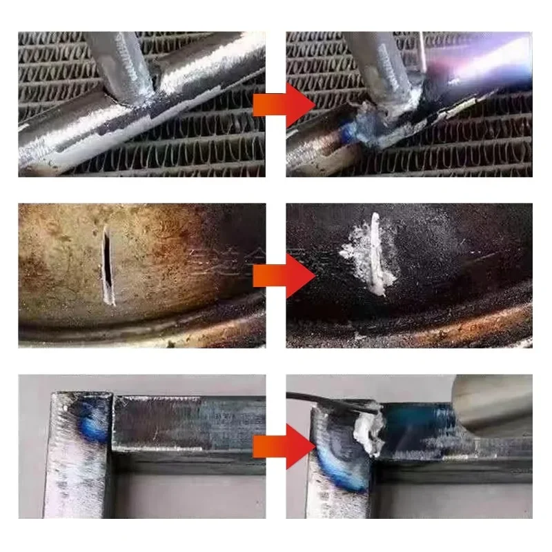 Aluminum Welding Rods 3-30Pcs Aluminum Welding Rods Low Temperature Easy Melt Copper Aluminum Powder Cored Convenient Weld Tools No Need Solder Powder