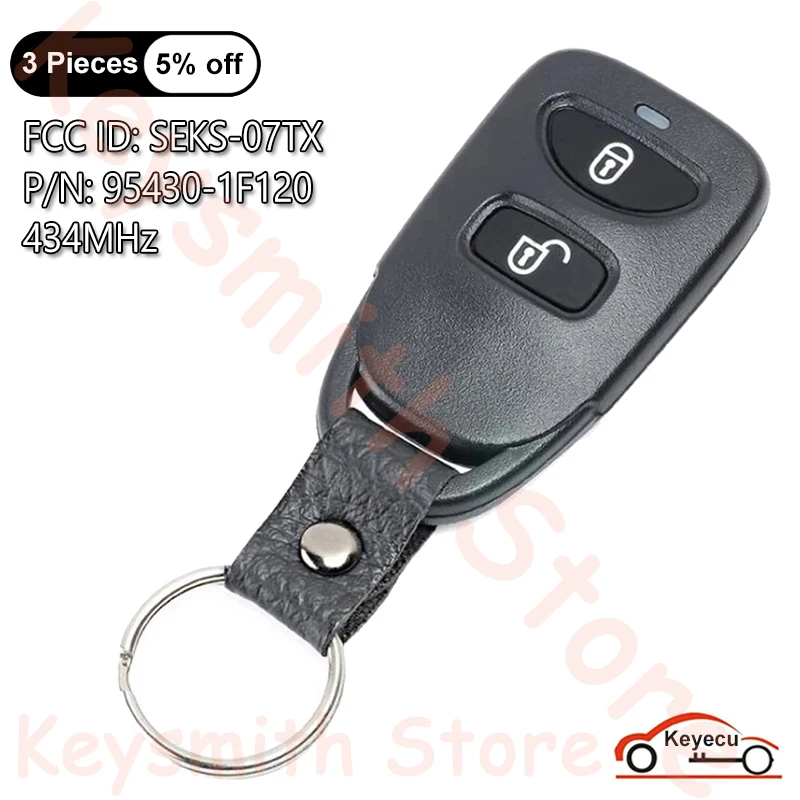 KEYECU 1/2/5PCS for Kia Sportage 2005 2006 2007 2008 Remote Key Fob 95430-1F120 FCC ID: SEKS-07TX 434MHz