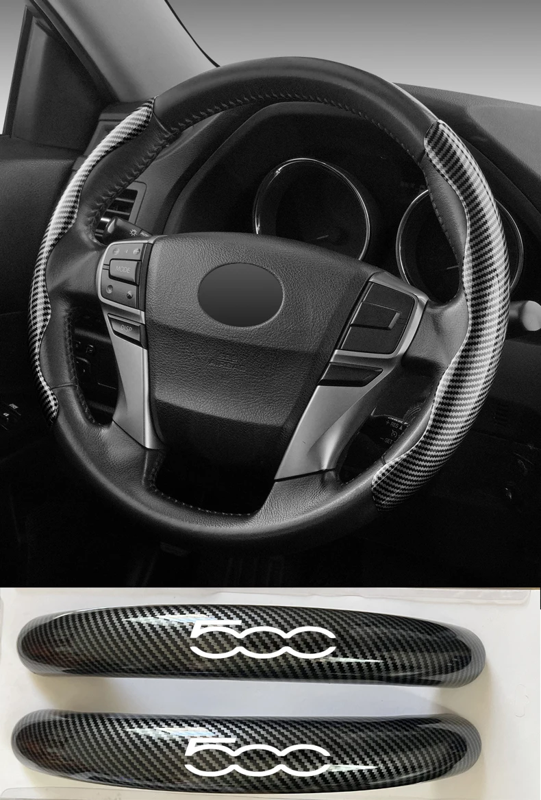 1 pair of automotive ultra thin carbon fiber non slip steering wheel