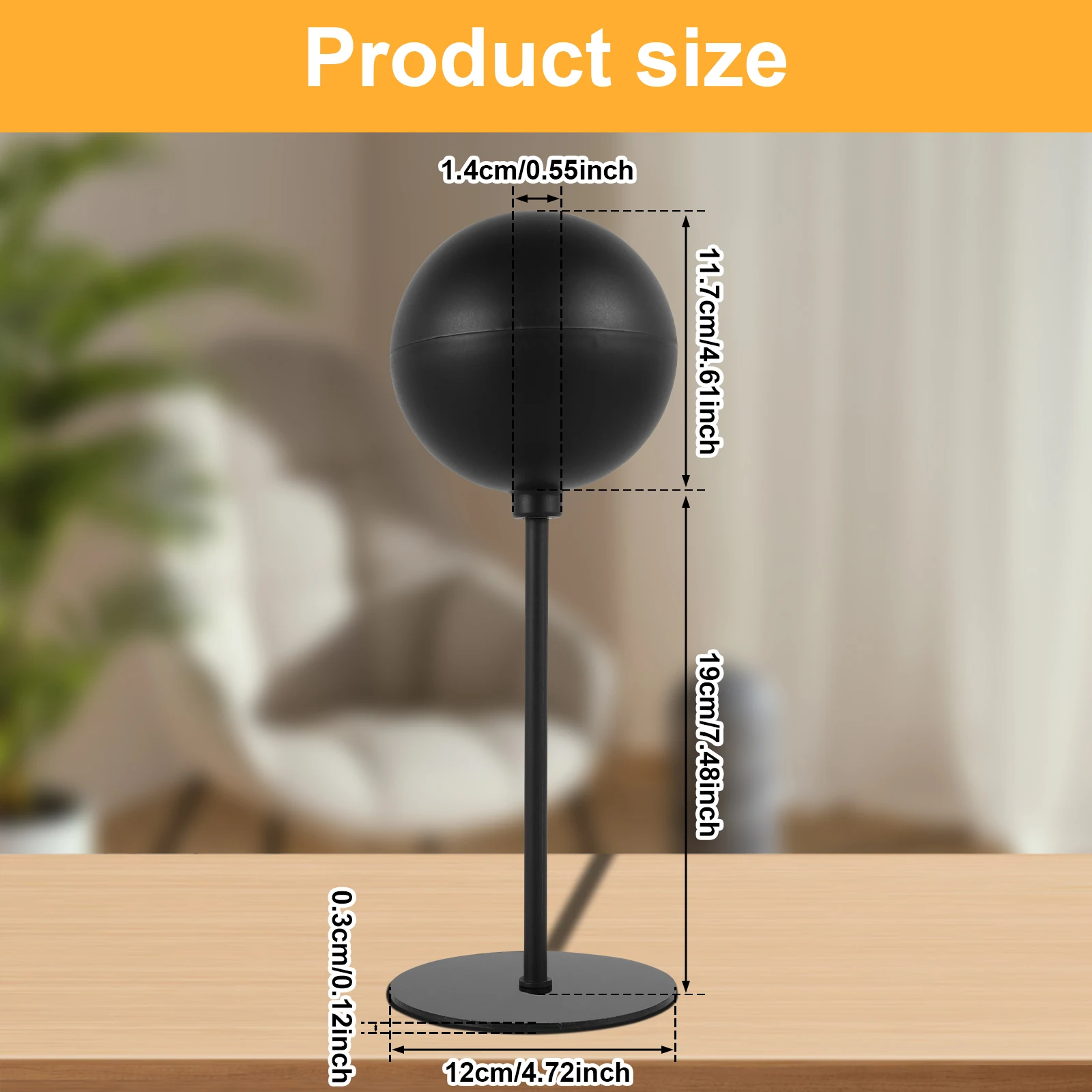 Black Steel Motorcycle Helmet Display Stand