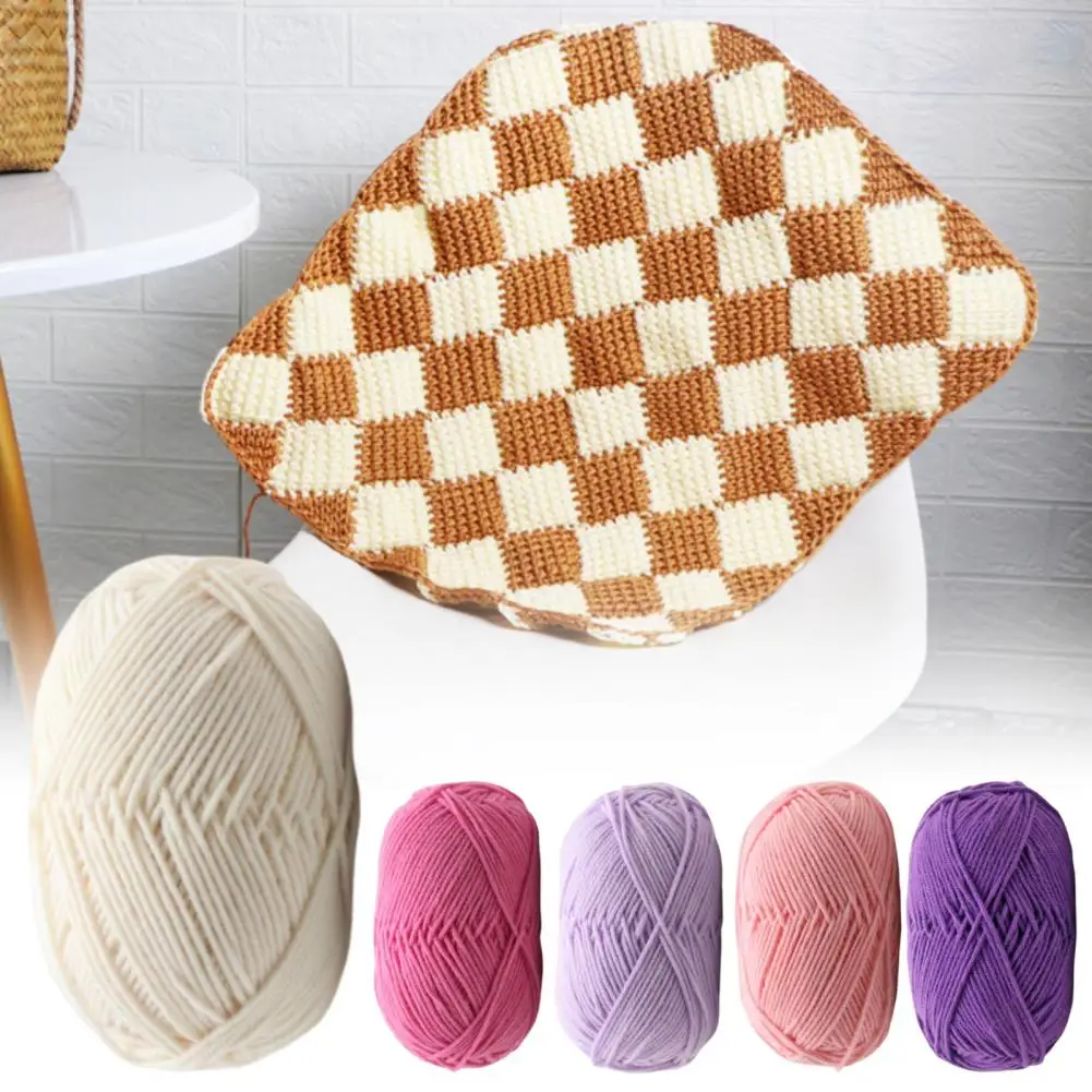 50g Knitting Wool Yarn Professional Needlework DIY 4Ply Milk Cotton Crochet Knitted Yarn Dyed Lanas For Crochet Sweater Hat Doll 3