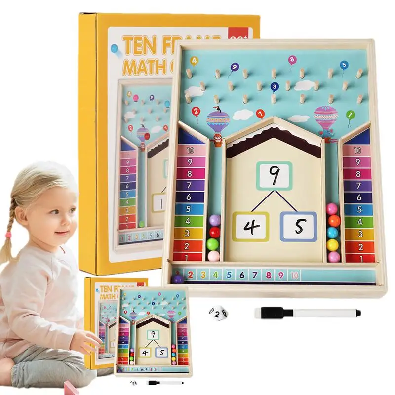 

Math Teaching Toys Wood Interesting Board Games Maze Toys with Marble Educational Colorful Early Developmental Toy Funny