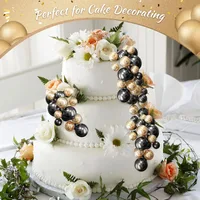 120pcs Black Gold Cake Toppers Balls Decoration Cake Baking Decoration Ball For Birthday Party Wedding Anniversary.jpg