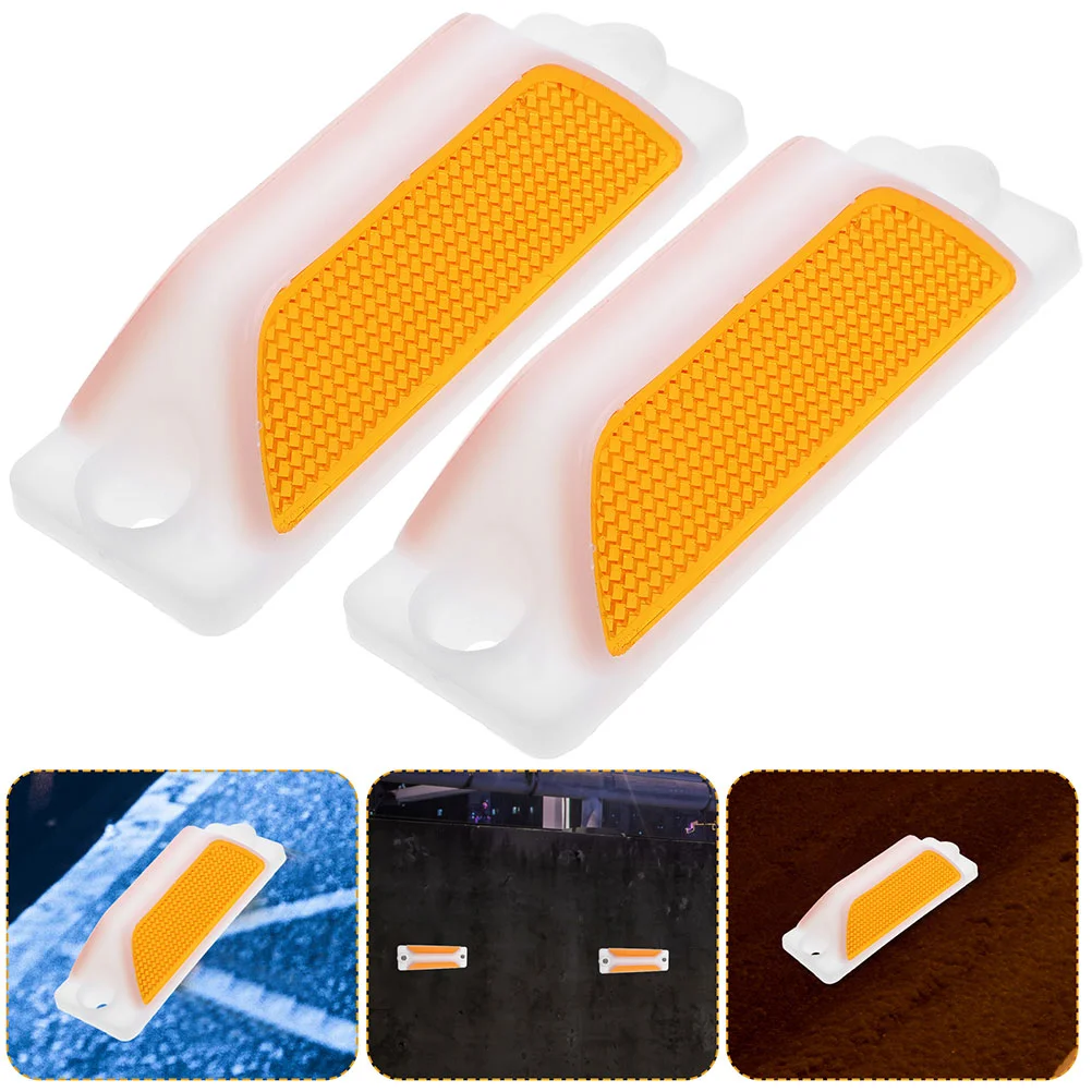 4 Pcs Sign Reflective Delineator Driveway Reflectors Trapezoidal Road Markers Pavement Guardrail Delineators parking markers