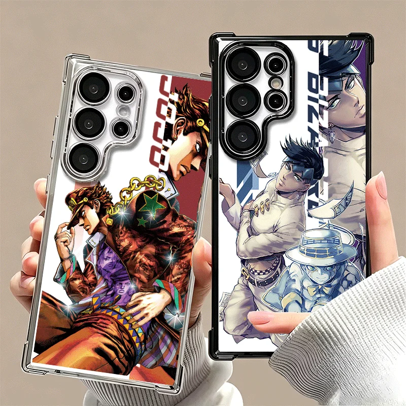 JoJo Adventure Anime Design Soft Phone Case with Plating Anti-Fall Protection
