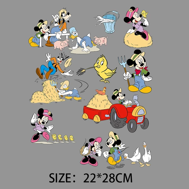 Cartoon anime high quality Mickey Minnie Mouse patch Embroidered for Iron  on T-shirt DIY Sewing clothes patch Decor - AliExpress