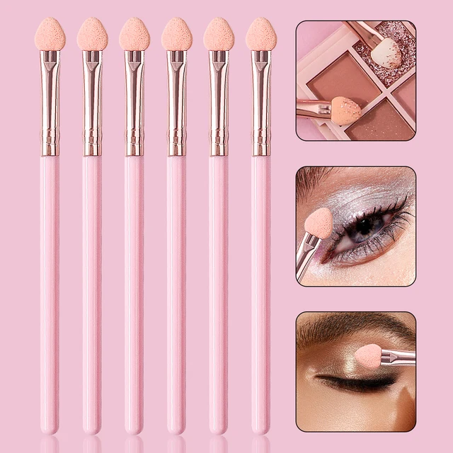 41535-3ec08d.jpg 6PCS Pink eyeshadow brush set, sponge eyeshadow stick, blending brush, concealer brush, multi-functional eye makeup brush