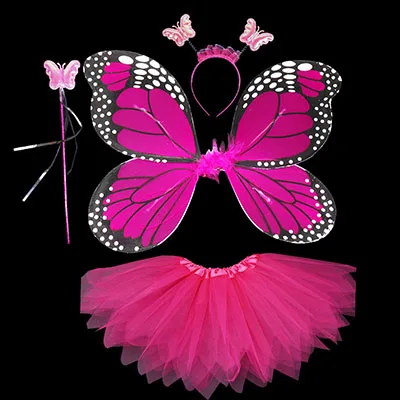 dress haloween 4Pcs Hot Sale Halloween Cosplay Fairy Angel Wings Insect Theme Costume For Kids Girls Butterfly Wings Costume Performance Dress dresses party dresses Dresses